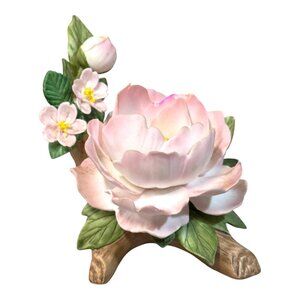 HC Vintage 1985 Delicate Pink Porcelain Chinese Peony Flower Limited Ed Figurine